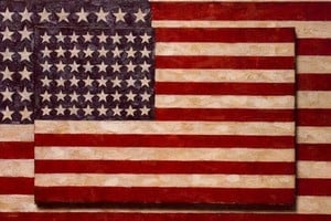Fragmento de "Tres banderas", de Johns. Foto: Whitney Museum, Nueva York